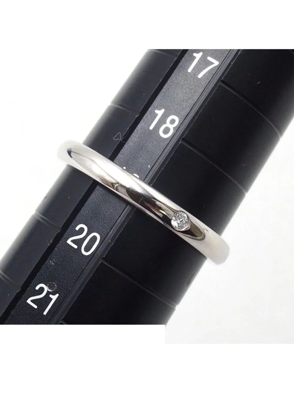 Tiffany & Co Stacking Band Platinum Diamond Elsa Peretti No Ring